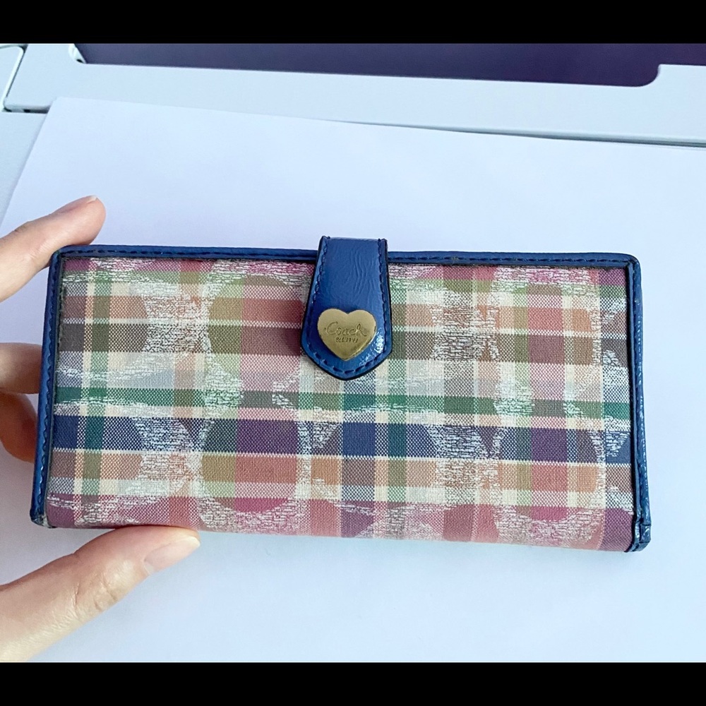 Coach heart colorful wallet